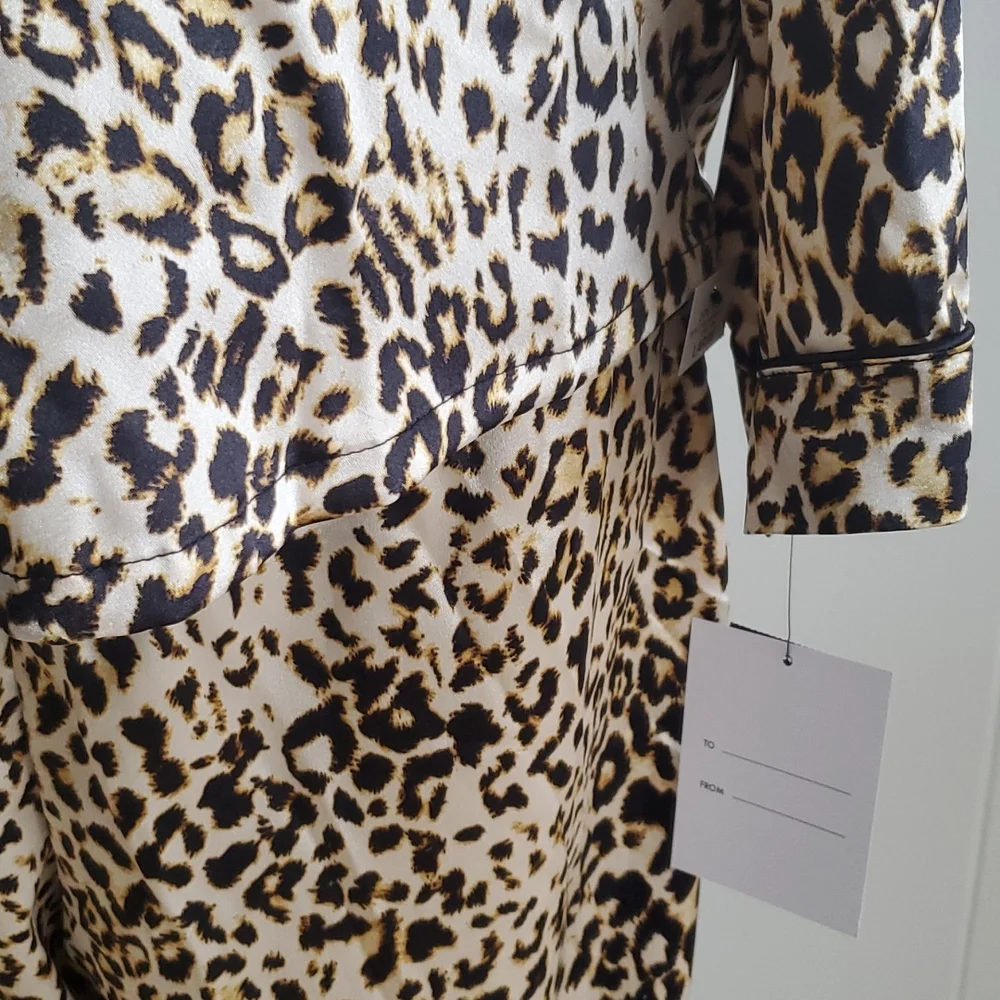 INC International Concepts Intimates Cheetah 🐆 Pajama Night ware - Picture 6 of 14